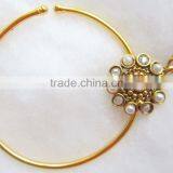 Big HOOP NATH Press NOSE RING GOLD PLATED thumbnail-2