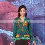 Wholesale Girl's Slim Fit Emboridery Baseball Jacket thumbnail-3