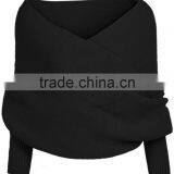 High Quality Women 100% Cotton Knitted Pashmina Scarf And Shawl China thumbnail-3