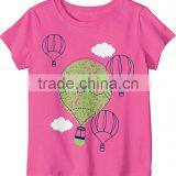 GIRLS PRINTED PINK T SHIRT