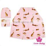 Wholesale 3 in 1 Feeding Cover Printed Custom Design Nursing Baby Car Cover 3pcs Set thumbnail-4