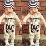 S17543A 2017 Fashion Baby Clothes Baby Short-sleeved Rompers Letter Jumpsuit thumbnail-2