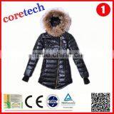 New Design Fashion Big Fur Down Jacket Factory thumbnail-1