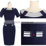 Hot Sale Popular Bodycon Dresses 2016 Short Sleeveless Two Pockets For Wholesale thumbnail-4