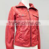 Women's Pu Quilted Fauxleather Moto Biker Jackets #LPU0358 thumbnail-4