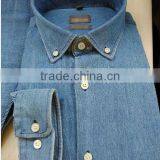 2017 Latest Man Shirt Design Button Down Collar Mens Casual Shirt Denim Shirt thumbnail-1
