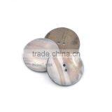 35mm 1.4inch Big Natural Shell Buttons 2-hole GREY Mother of Pearl Buttons Decoration SHELL-007 thumbnail-1