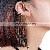 Fashion Tassel Halloween Skull Ear Cuff Clip On Stud Wrap Earrings thumbnail-1