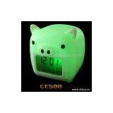 Sell Color Changing Pig Clock thumbnail-1