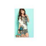 Wholesale Supplier,Korean Trendy Bat Sleeves Cotton Dress With Belt thumbnail-1