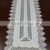 graceful white lace coffee table runner