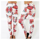 Hot wholesale Fashion Floral leggings Ladies Printed leggings