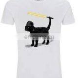 Black Dogey Design Printed on White Tshirt thumbnail-1