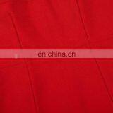 Fashion Women Red Off Shoulder Neck Cross Zip Front Bodycon Bandage Dress thumbnail-6