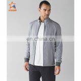 Gray Thin Stand up Collar Organic Cotton Jacket Men Design