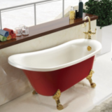 European style red color small acrylic bathtub