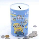 Custom Cylindrical Iron Coin Bank Tin Cans Wholesale thumbnail-2