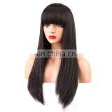 Human Hair Full Lace Wigs With Bangs Glueless Lace Wig thumbnail-2