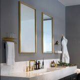 Nordic Brass Rectangular Bathroom Wall-mounted Mirror/dressing Table Mirror, Full-length Mirror Gold Customization thumbnail-5