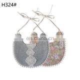 Fashion Cotton Linen Feeding Lace-Up Bibs For Baby thumbnail-6