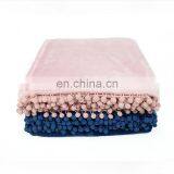 Designer Customer Pompom Blanket Flannel Fleece High Quality Bed Throw Blankets thumbnail-1