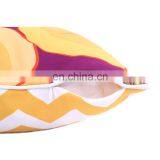 Wholesale Decorative Stocking Flower Printed Polyester Canvas Outdoor Cushion Cover With White Piping and Invisible Zipper thumbnail-5