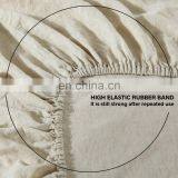 Fitted Sheet 35cm Deep Pocket-100% Pure Natural Linen Plain Mattress Protector Bed Sheet-(Linen,Super King 182x200cm) thumbnail-3