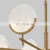 Modern Decorative Gold Metal Led Round Hanging Chandelier Pendant Light thumbnail-5