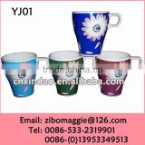 New Style Promotional Floral Designed Reusable Porcelain Tea Cup for Tableware Not Double Wall Cup