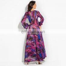 Ladies Sexy Holiday Dress Irregular Floral Print Bohemian Dress Deep V Big Swing Beach Dress Plus Size thumbnail-3