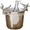 New Design Metal Stainless Steel Wine Cooler & Wine Chiller Hot Sale Deer Head Decorative Ice Bucket For Bar thumbnail-2