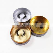 Custom Circle Glitter Private Label Paper Empty Eyelash Packaging Fake Lash Box