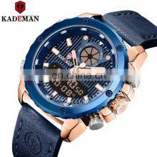 KADEMAN K9073 Recommend Youth Watches Double Display Led Functional Private Label Digital Hand Watches for Man