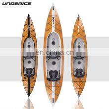 OEM ODM Drop Stitch Kayak 2 Person Wood Grain Kayak Two Valves Without Tube for Adult Unisex thumbnail-4