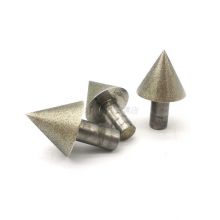 Diamond mounted point conical grinding head rough and fine grit grinding head shank diameter 10mm 60 degree angle