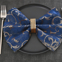 Factory Cheap Wholesale Wedding Gold Spiral Square Napkin Ring thumbnail-5