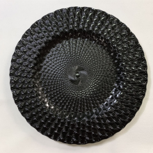 Bulk Luxury Custom Wholesale Black Plastic Plates for Dining Wedding Dinner Plates thumbnail-2