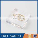 Clear Acrylic Block With Engraving Logo Acrylic Signage Nameplates Crystal Glass Block