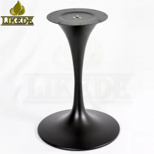 Newest Stainless Steel Tulip Table Leg Saarinen Table Base With Black Iron Heavy Duty Marble Tabletop for Workshops thumbnail-3