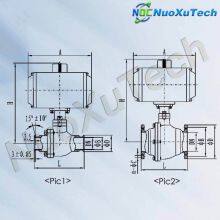 NuoXuTech  GUQ Series Пневматический вакуумно-давление шаровой кран thumbnail-2