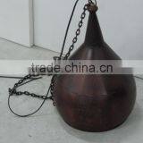 Unique Design Copper Finish Pendant Hanging Lamp, Rustic Look Industrial Style Classic Pendant Hanging Lamp