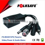 CCTV CAT5e/6 balun Video Audio Power rj45 Balun for HD camera
