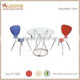 With Metal Base High Quality Round Glass Tea Table