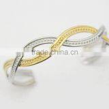 Charm Wave Braided Design Gold Jewellery From Dubai Cuff Bracelets Jewelry thumbnail-2