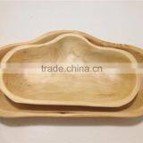 Special Shape Wooden Eco-friendly Fruit Tray, Kids Dinner Plate ,Western Food Storage Tray thumbnail-3