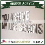 Hot Sale Custom magnifier mirror mirror decorative wall sticker Acrylic Mirror Glass With Laser Logo