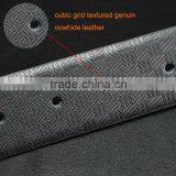 Cubic Grid Textured Genuine Cowhide Leather Mens Western Belts thumbnail-6