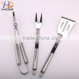 Stainless Steel Metal barbecue grill sets include fork spatular tong