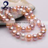 natural pearl string necklace fresh water multicolor 8-9mm high luster