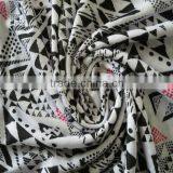 30S Poly Spun Printed Fabric, 100% Poly Knitted Fabric
